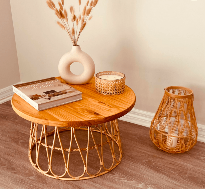 Interior Planner Turns a 30 IKEA Basket Into a Luxurious Boho Chic Coffee Table